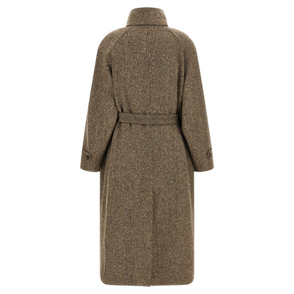 Brunello Cucinelli Brown Virgin Wool Coat