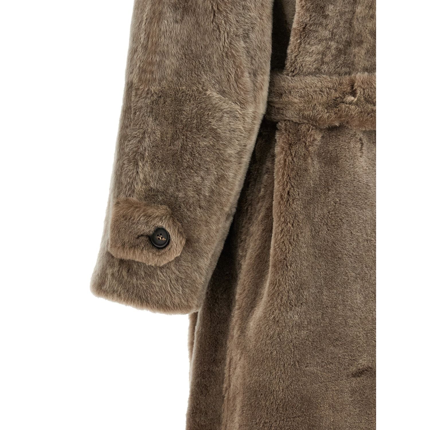 Brunello Cucinelli Brown Lamb Leather Coat
