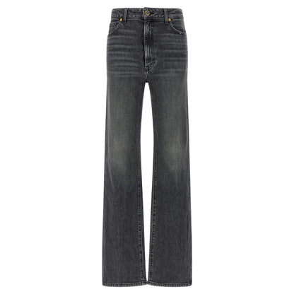 Khaite Gray Cotton Straight-Leg Jeans