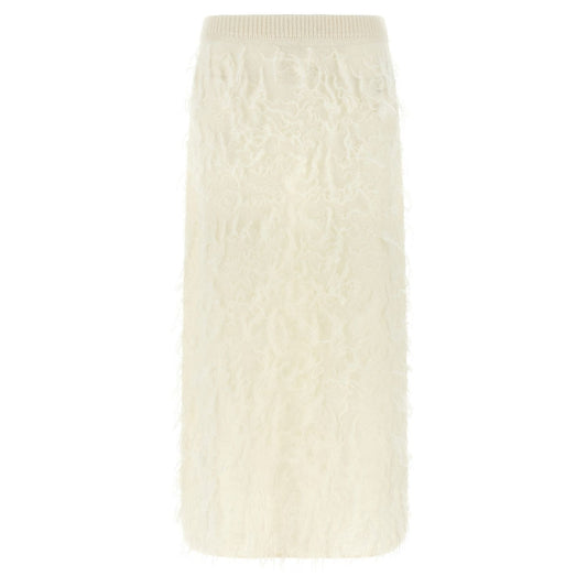 Fabiana Filippi White Fabric Midi Skirt