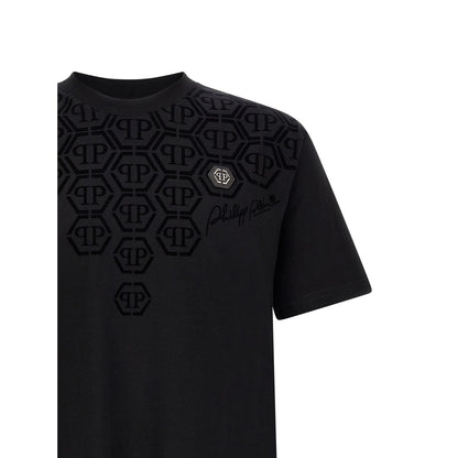 Philipp Plein Black Cotton T-Shirt