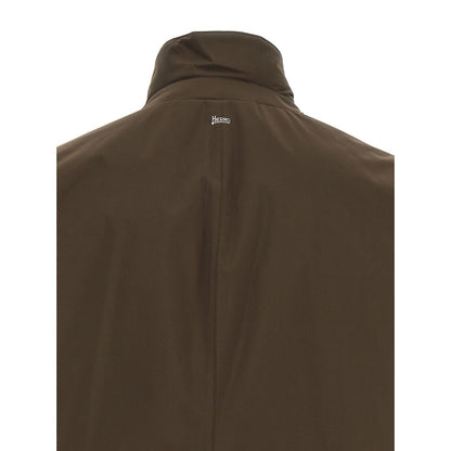 Herno Brown Polyester Full-Length Jacket