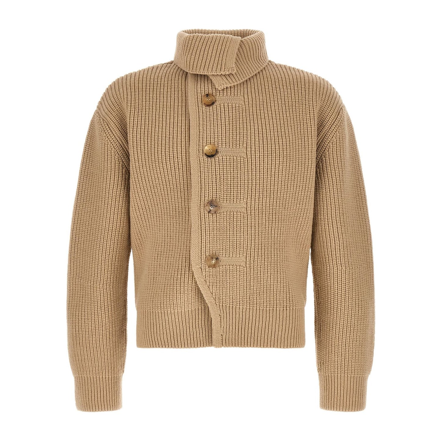 Dries Van Noten Beige Wool Cardigan