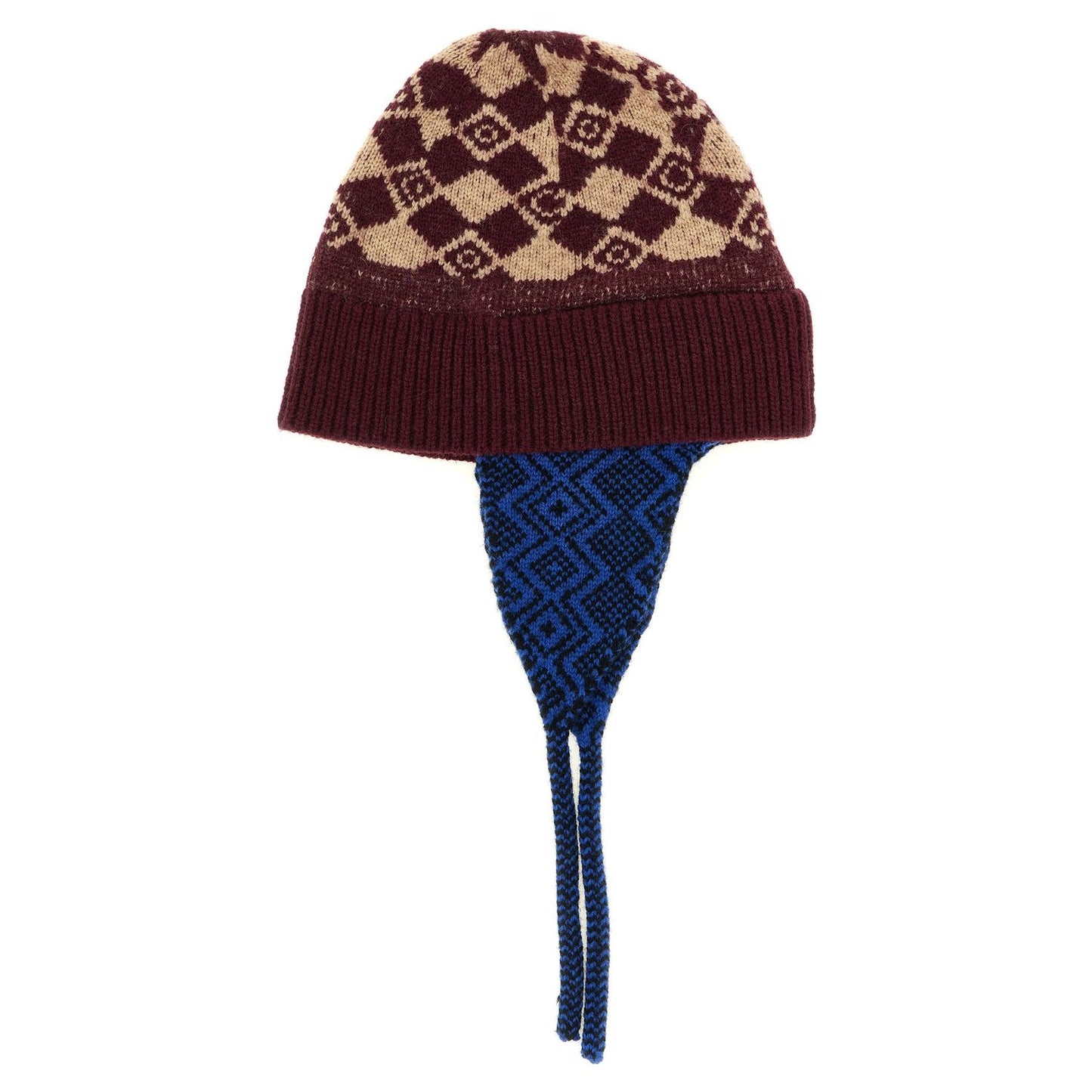 Dries Van Noten Bordeaux Wool Ear Muffs
