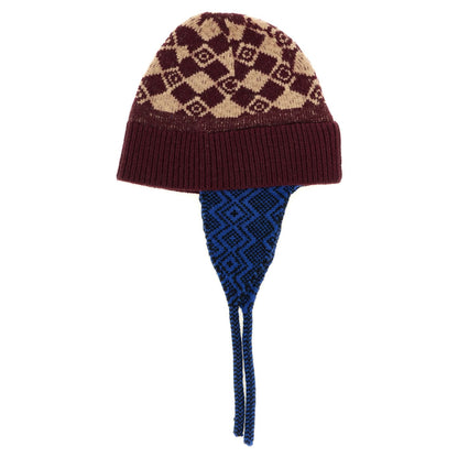 Dries Van Noten Bordeaux Wool Ear Muffs