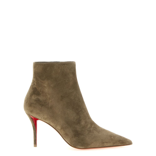 Christian Louboutin Beige Calfskin Ankle Boots