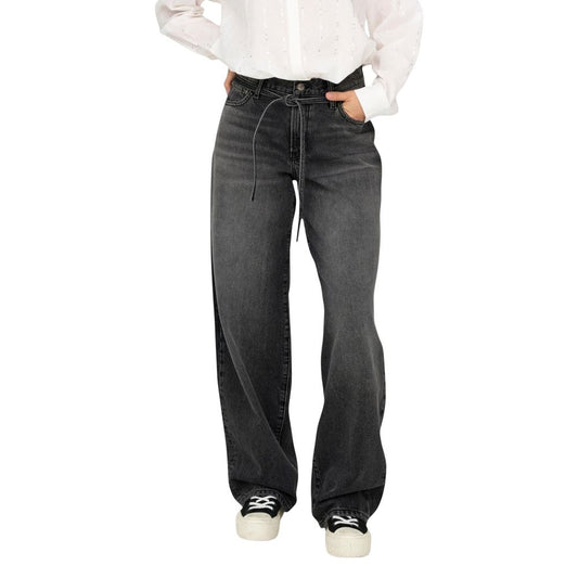 Only Black Recycled Cotton Mom Jeans