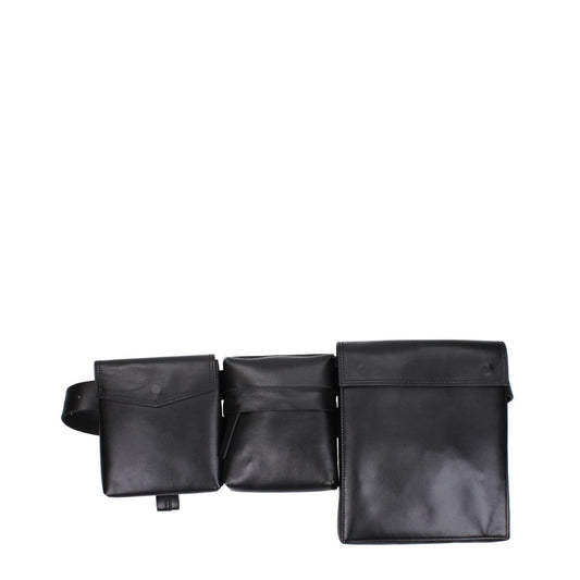 The Attico Black Leather Backpack