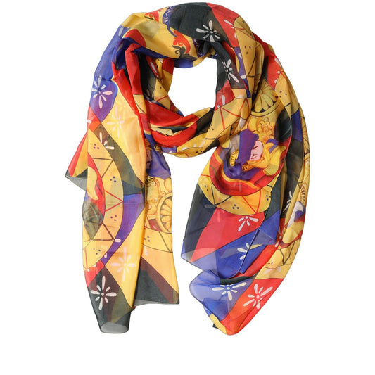 Dolce & Gabbana Multicolor Silk Printed Shawl Stole Scarf