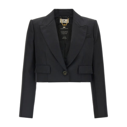 Elisabetta Franchi Black Virgin Wool Blazer