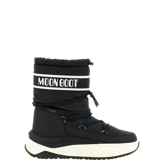 Moon Boot Black Polyester Lace-Up Boots