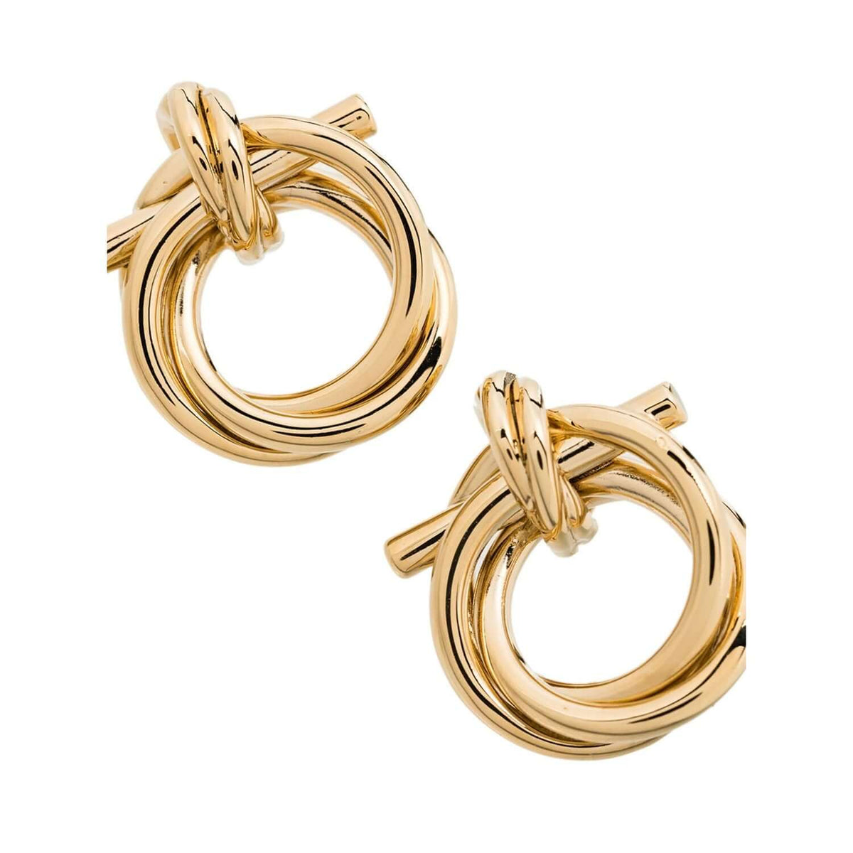 Ferragamo Gold Brass Earrings