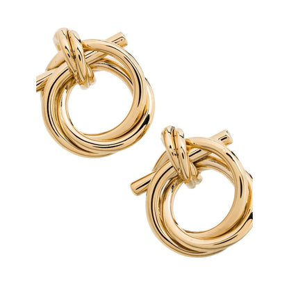 Ferragamo Gold Brass Earrings