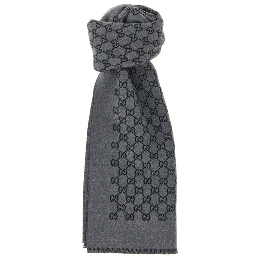 Gucci Gray Wool Scarf