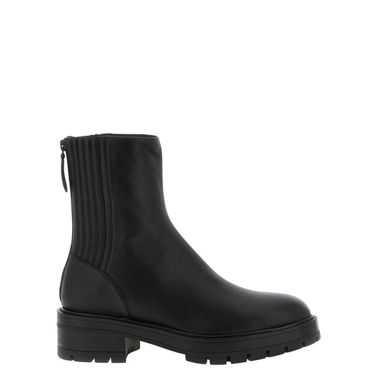 Aquazzura Black Calfskin Ankle Boots