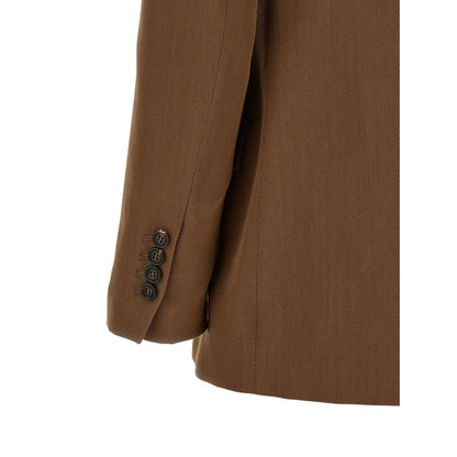 Brunello Cucinelli Brown Virgin Wool Blazer
