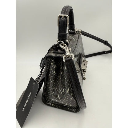 Dolce & Gabbana DOLCE & GABBANA “Monica” Python and Patent Handbag