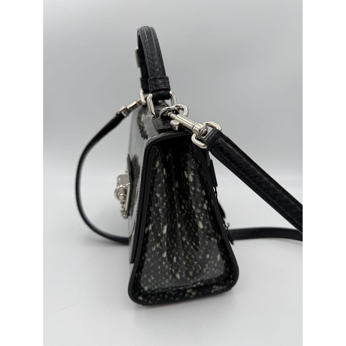 Dolce & Gabbana DOLCE & GABBANA “Monica” Python and Patent Handbag