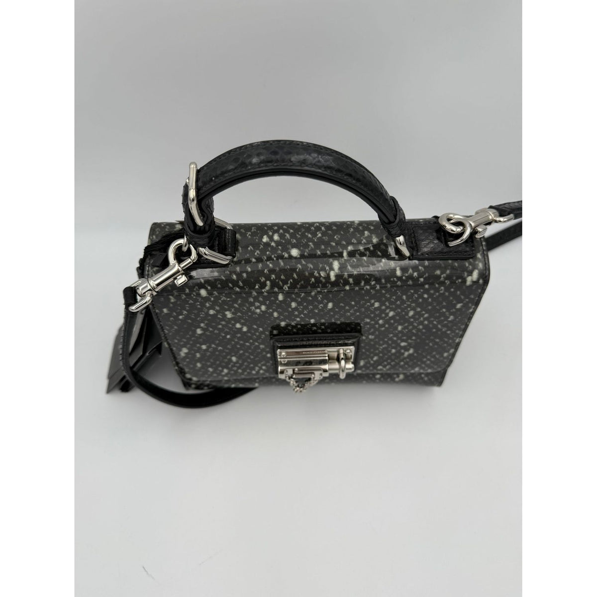 Dolce & Gabbana DOLCE & GABBANA “Monica” Python and Patent Handbag