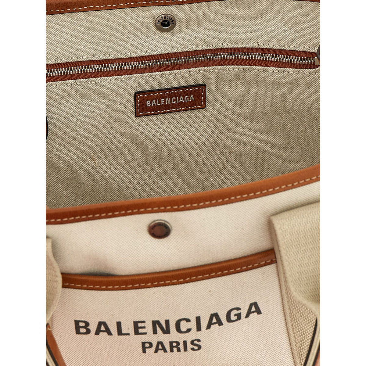 Balenciaga Beige Leather Tote Bag