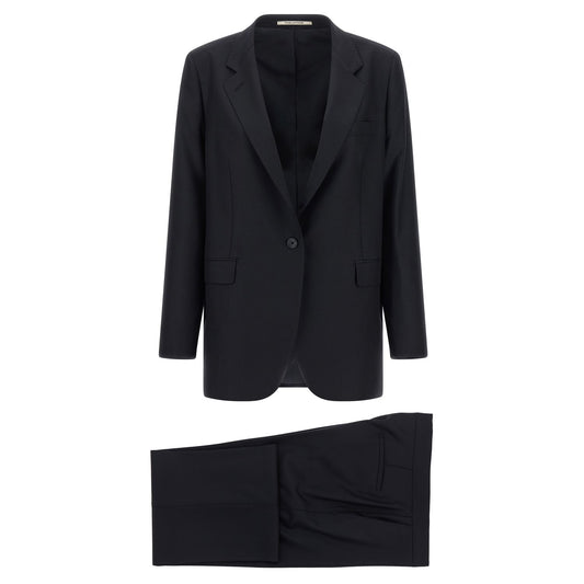 Tagliatore Black Virgin Wool Two-Piece Suit