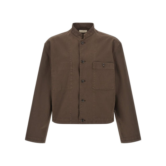Lemaire Brown Cotton Full-Length Jacket