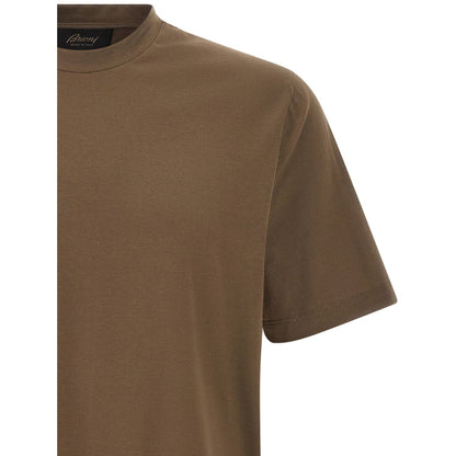 Brioni Brown Cotton T-Shirt
