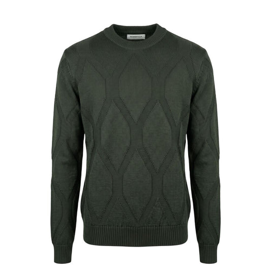 Roberto Pepe Luxury Green Wool Men's Sweater