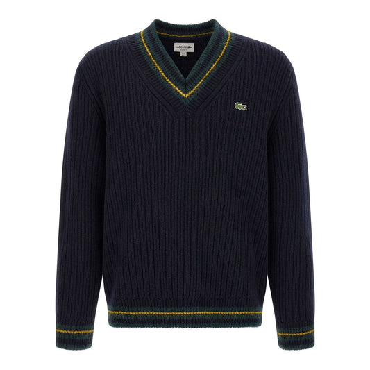 Lacoste Blue Wool Cardigan