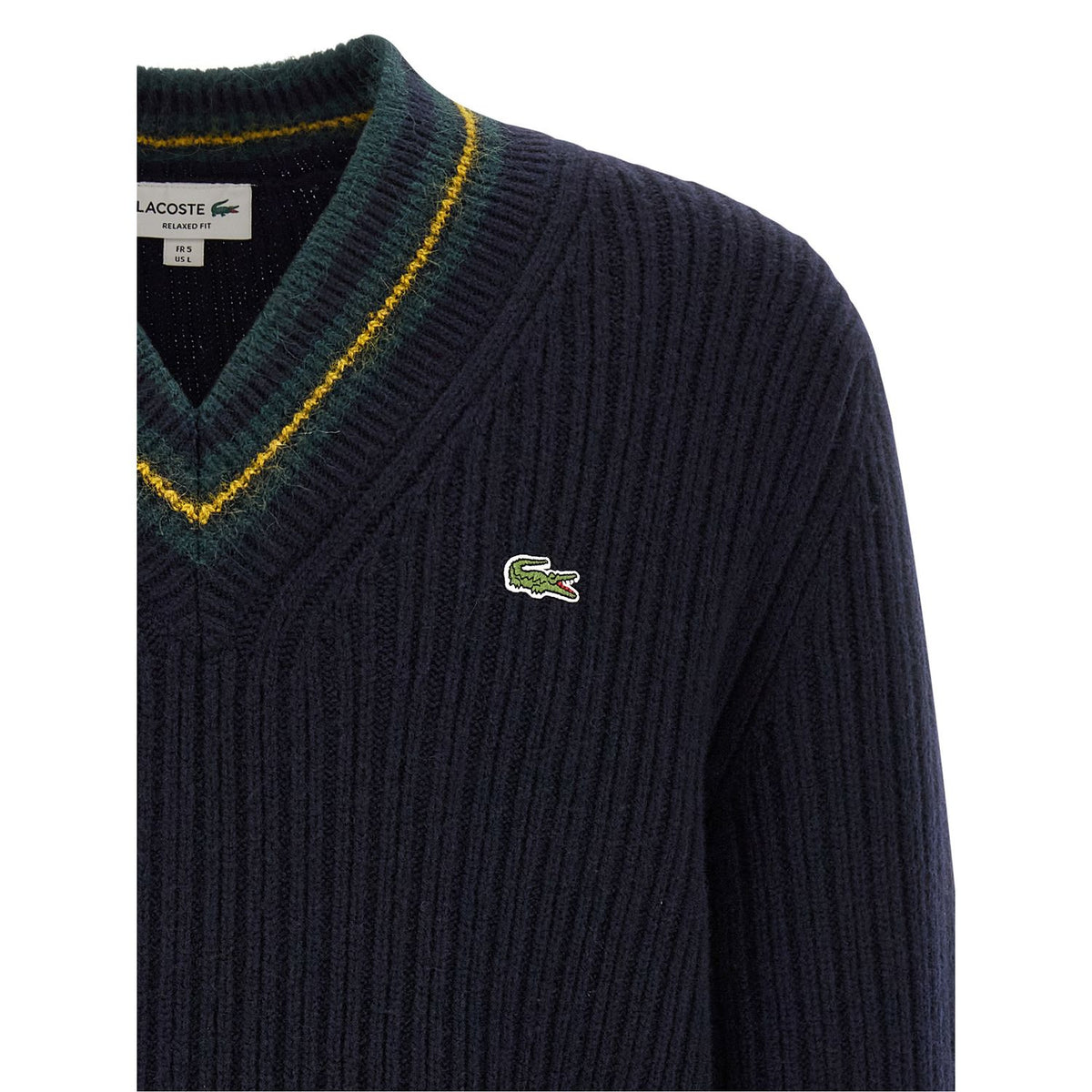 Lacoste Blue Wool Cardigan