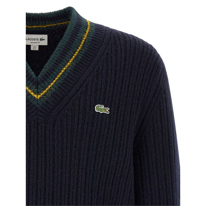 Lacoste Blue Wool Cardigan