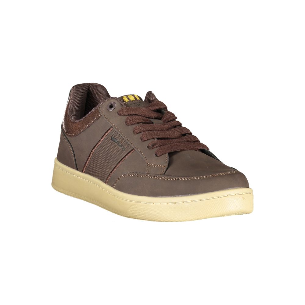 Gas Brown Polyurethane Men's Sneaker