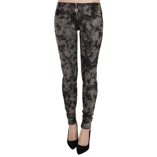 Just Cavalli Elegant Low Waist Skinny Denim Pants Jeans & Pants Just Cavalli Dark Slate Gray