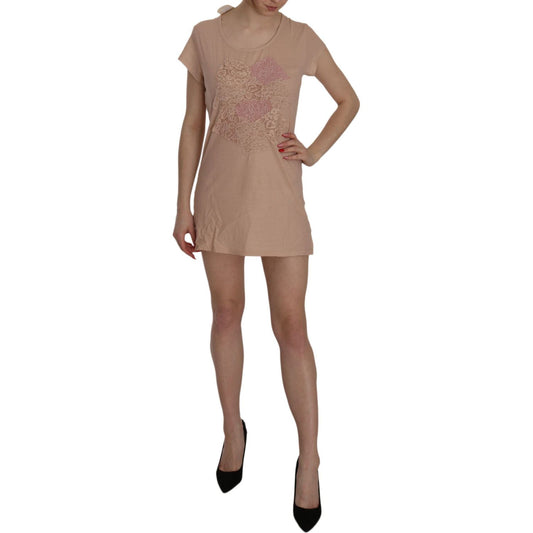 PINK MEMORIES Pink Lace Shift Mini Dress - Elegance Unleashed PINK MEMORIES Dim Gray