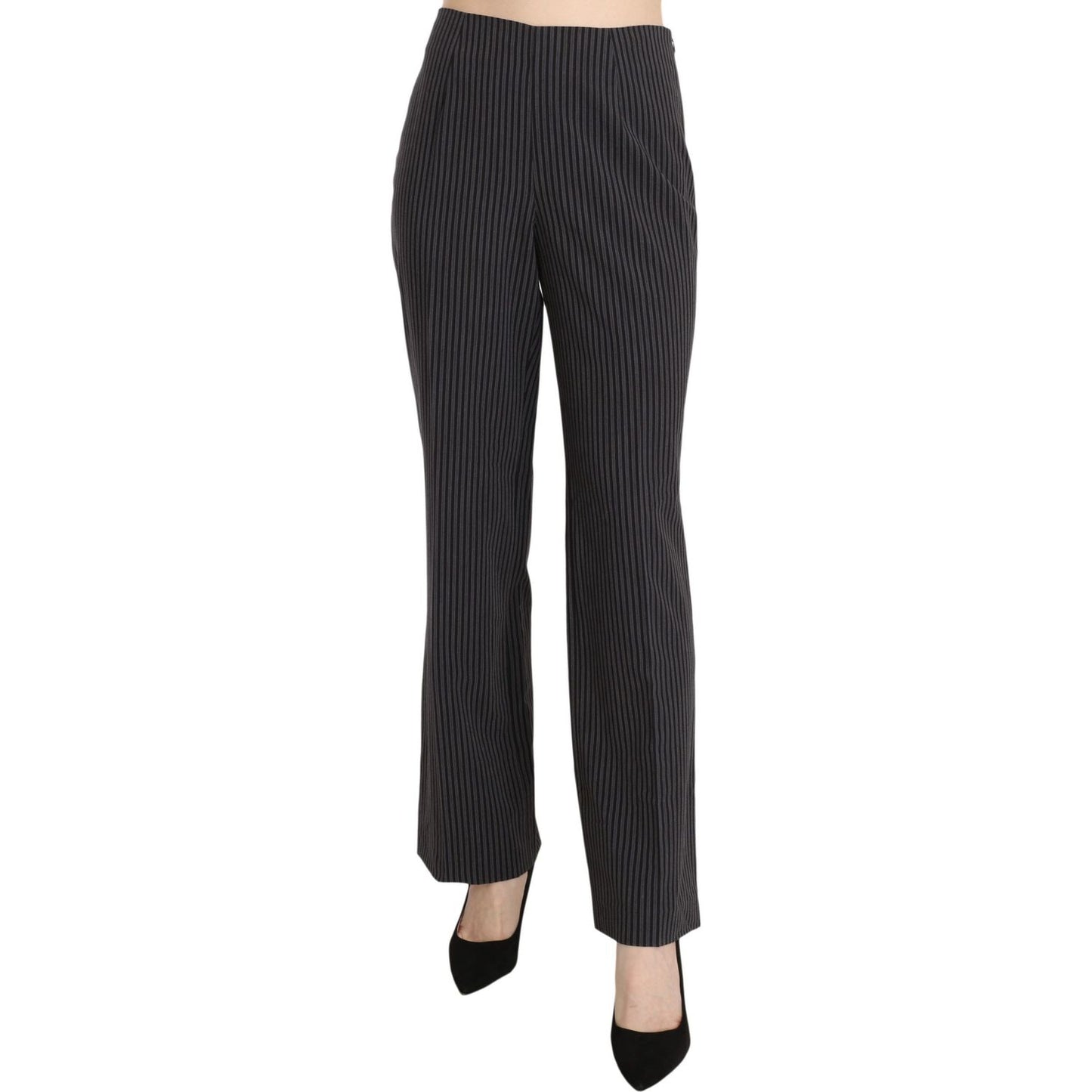BENCIVENGA Black Striped Cotton Sretch Dress Trousers Pants Jeans & Pants