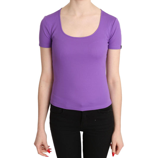 GF Ferre Chic Purple Casual Top for Everyday Elegance GF Ferre Light Slate Gray