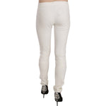 Just Cavalli White Mid Waist Skinny Dress Trousers Pants PAN70376-42