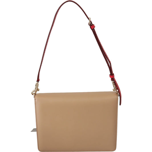 Dolce & Gabbana Exquisite LUCIA Leather Shoulder Bag Purse Dolce & Gabbana Rosy Brown