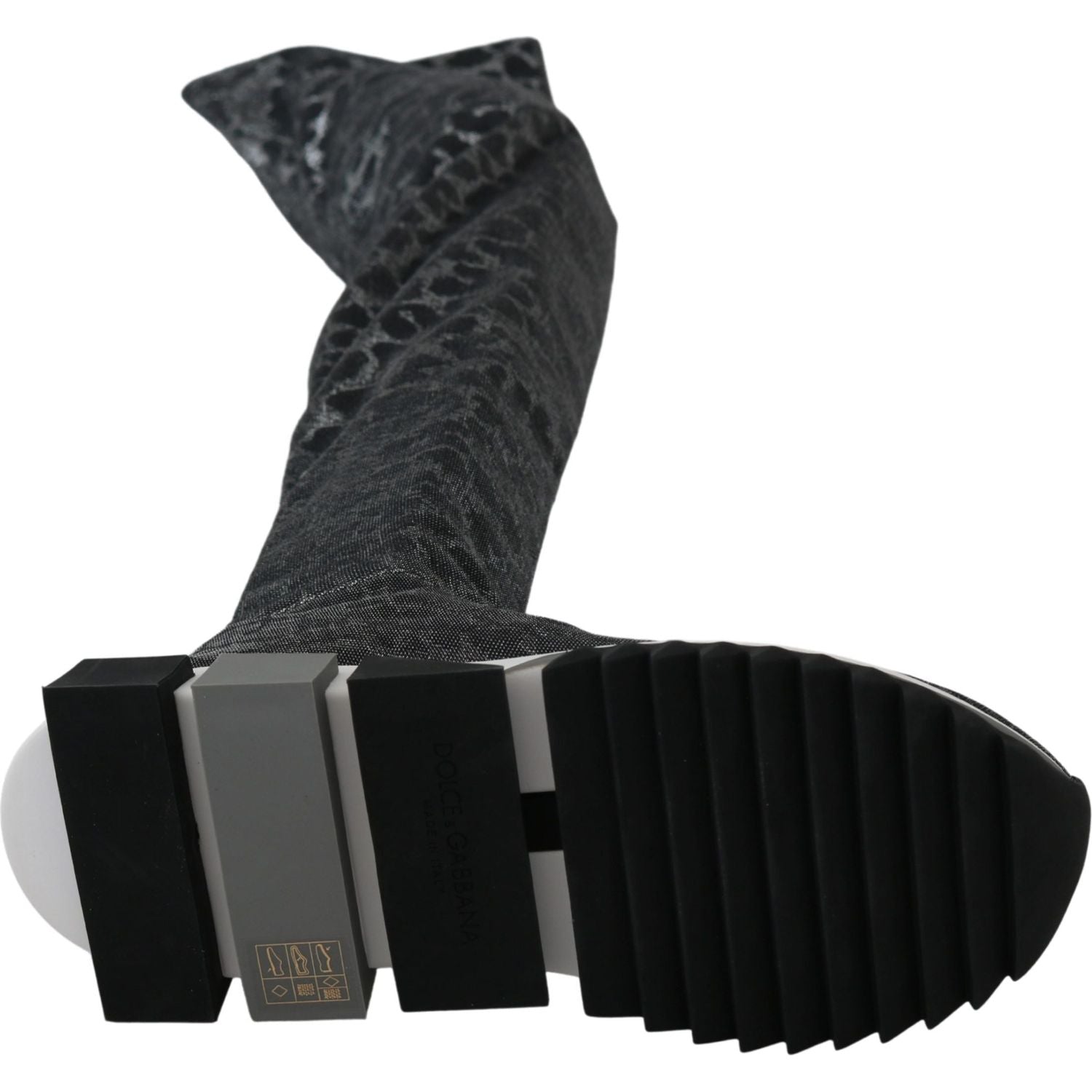 优雅豹纹短靴及膝鞋