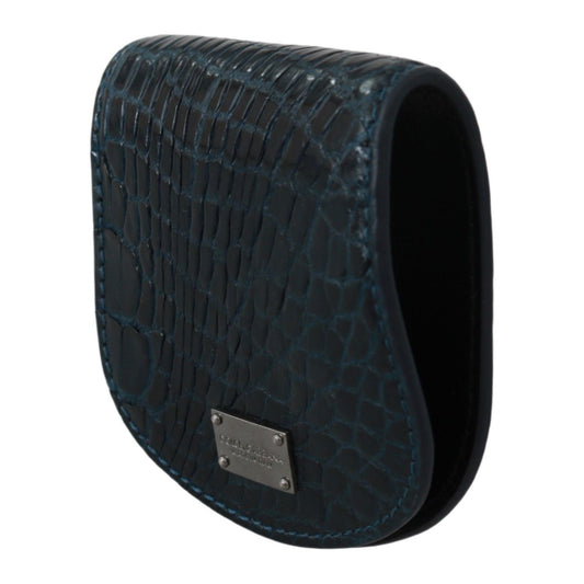 Dolce & Gabbana Exquisite Dark Blue Coin Case Wallet Condom Case Dolce & Gabbana Black