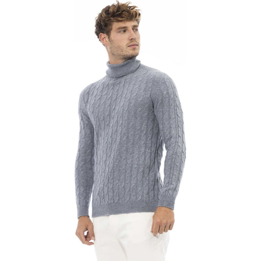 Alpha Studio Sweaters Sweaters Alpha Studio Light Slate Gray