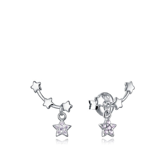 VICEROY JEWELS Mod. 13075E000-30 silver 925° lady's earrings with star design in official box.