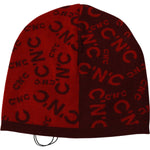 Costume National Red Wool Blend Branded Beanie Hat HAT20132