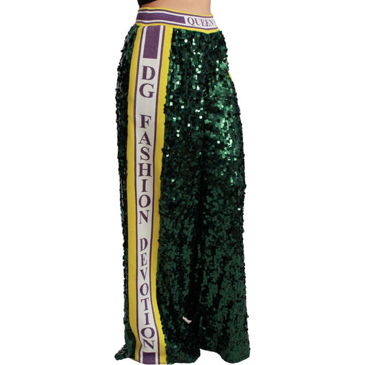 Dolce & Gabbana Dolce & Gabbana Exclusive Multicolor Sequined Pants PAN71051-36 1728,67345645728,Clothing,Dolce & Gabbana,Green,IT36 | XS,Jeans & Pants - Women - Clothing,Material: 100% Polyester,New with tags,Women,Women - Clothing