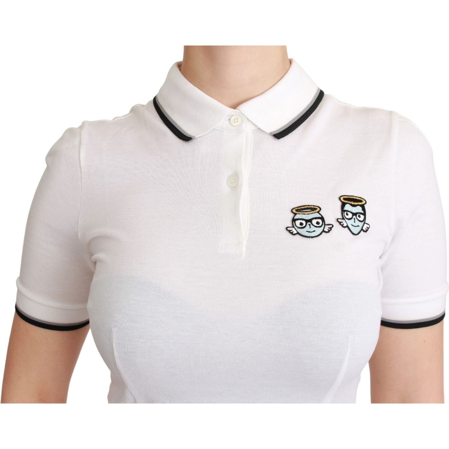 别致的 Polo 天使刺绣 T 恤