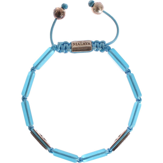 Chic Nialaya Diamond & Opal Beaded Bracelet Bracelet Nialaya Medium Aquamarine