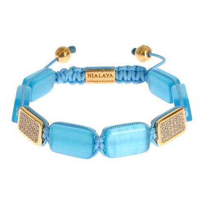 Nialaya CZ Opal 18K Gold 925 Bracelet Nialaya