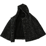 Dolce & Gabbana Elegant Gray Wool Hooded Scarf by Iconic Italian Label Hood Scarf Dolce & Gabbana Black
