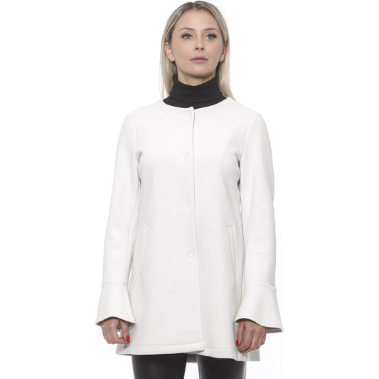 19V69 Italia Elegant White Neoprene Woman Coat 19V69 Italia Lavender