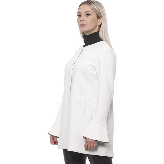 19V69 Italia Elegant White Neoprene Woman Coat 19V69 Italia Lavender
